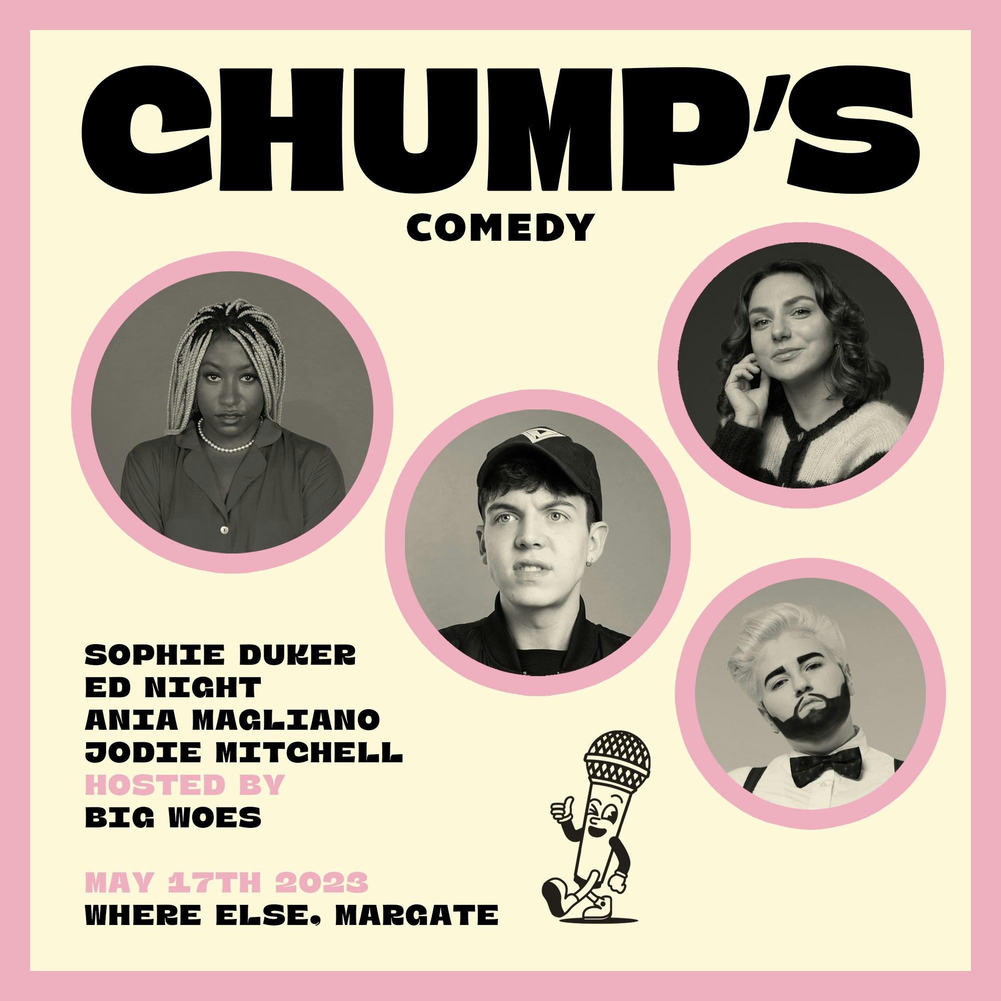 Chump's ft Sophie Duker, Ed Night, Ania Magliano.. performing live