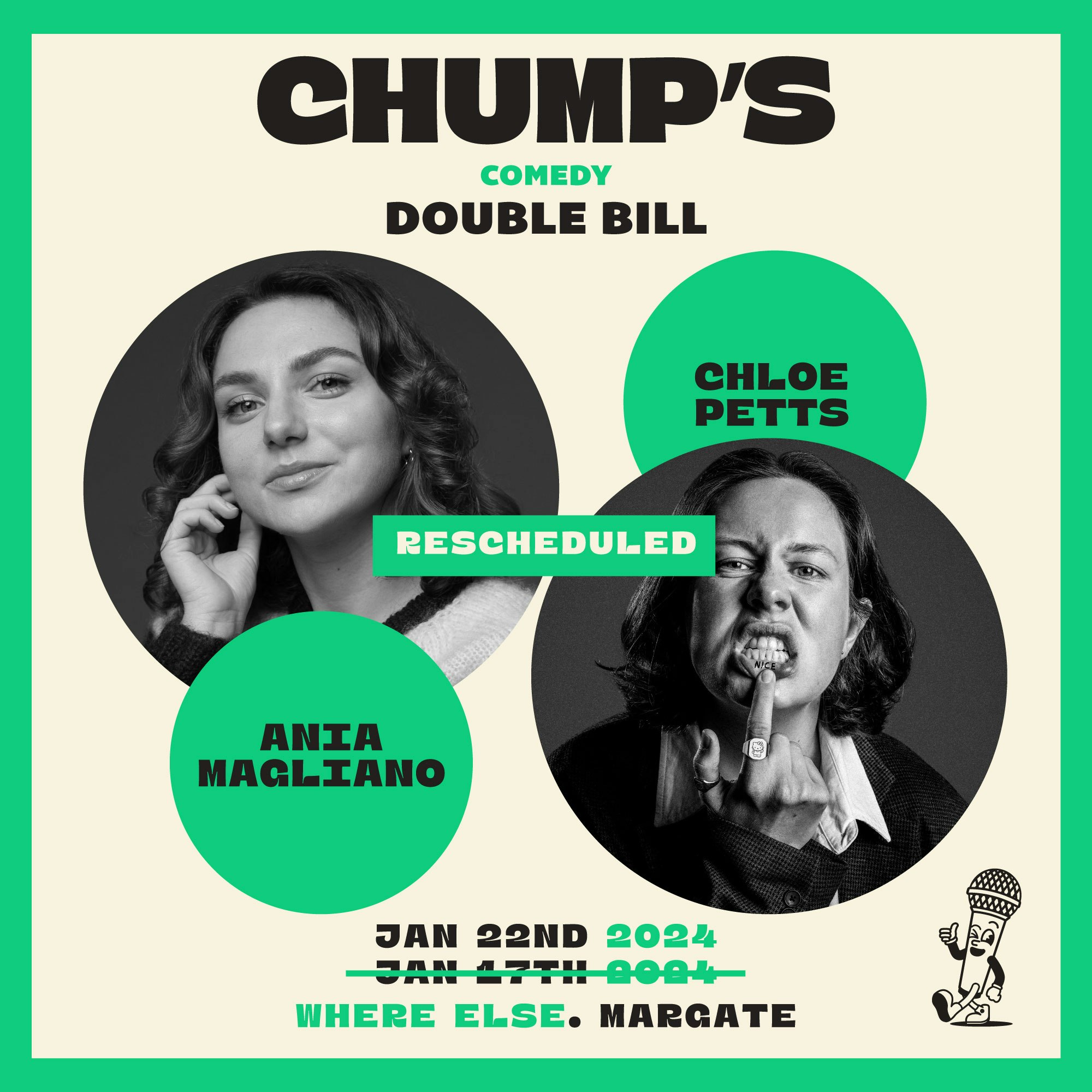 Chump's Double Bill: Ania Magliano and Chloe Petts performing live