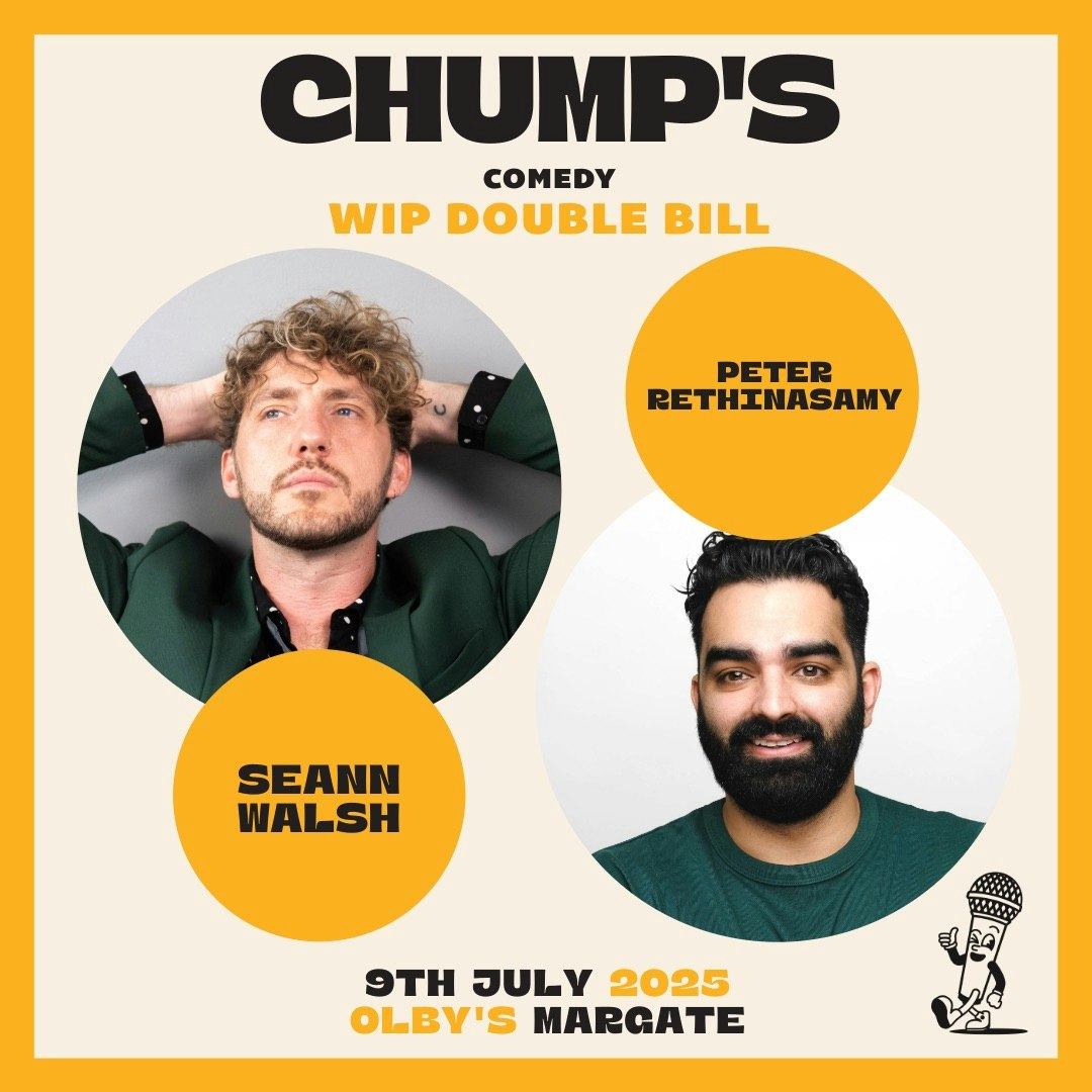 Seann Walsh, Peter Rethinasamy performing live